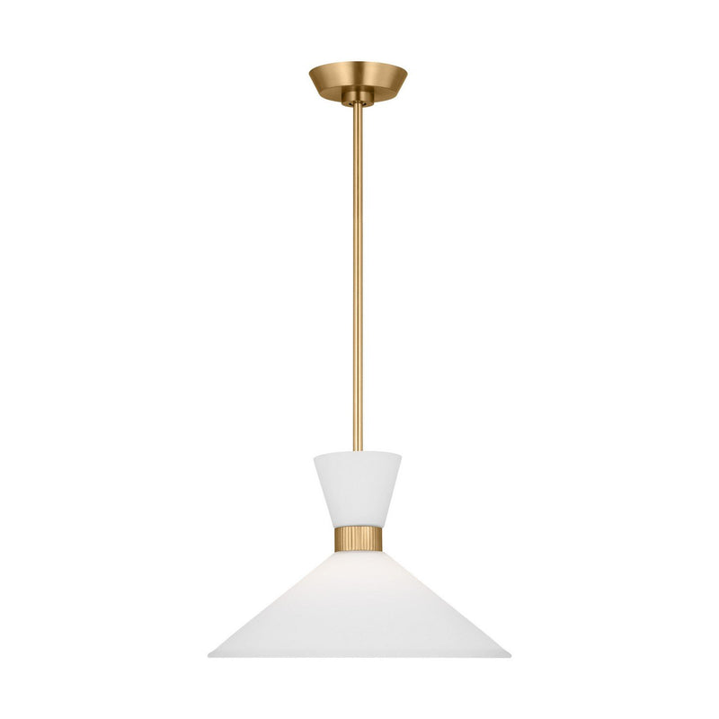 Belcarra Medium Pendant in Satin Brass
