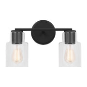 Sayward 2-Light Bath Vanity Light in Midnight Black