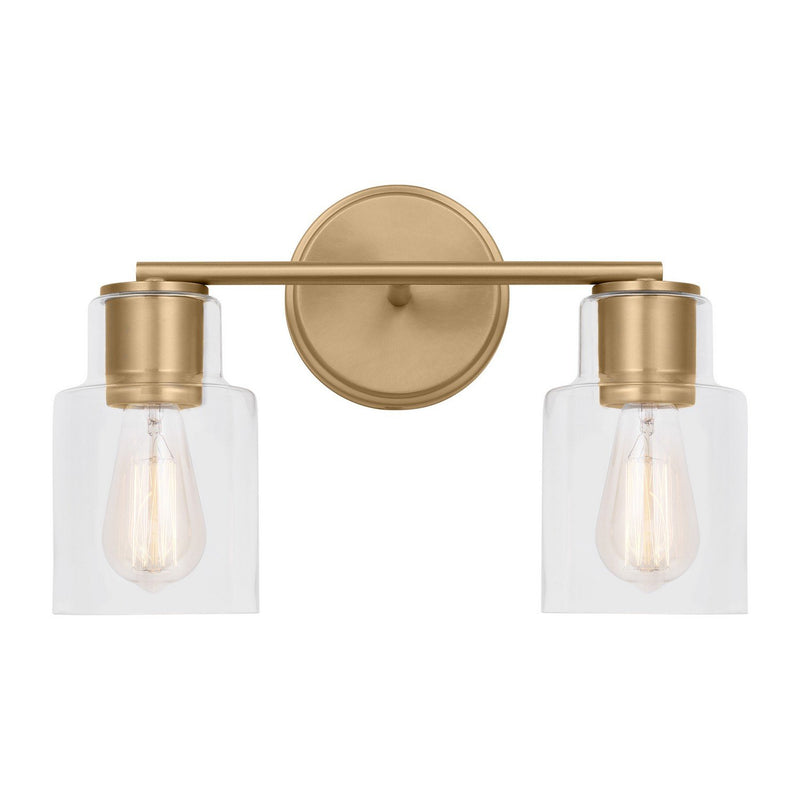 Sayward 2-Light Bath Vanity Light in Satin Brass