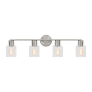 Sayward 4-Light Bath Vanity Light in Brushed Steel