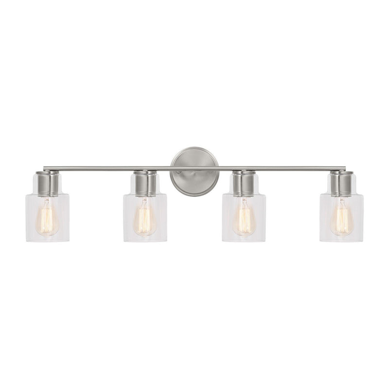Sayward 4-Light Bath Vanity Light in Brushed Steel
