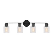 Sayward 4-Light Bath Vanity Light in Midnight Black