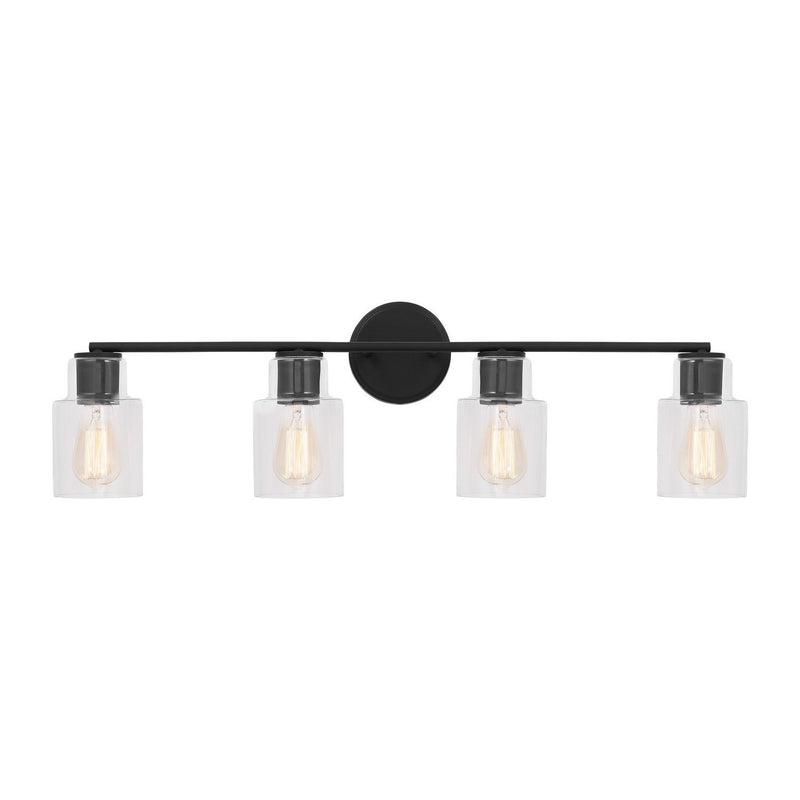 Sayward 4-Light Bath Vanity Light in Midnight Black