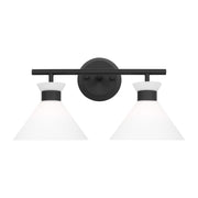 Belcarra 2-Light Bath Vanity Light in Midnight Black