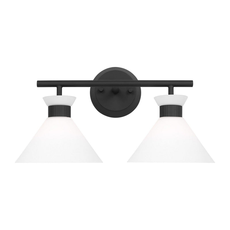 Belcarra 2-Light Bath Vanity Light in Midnight Black