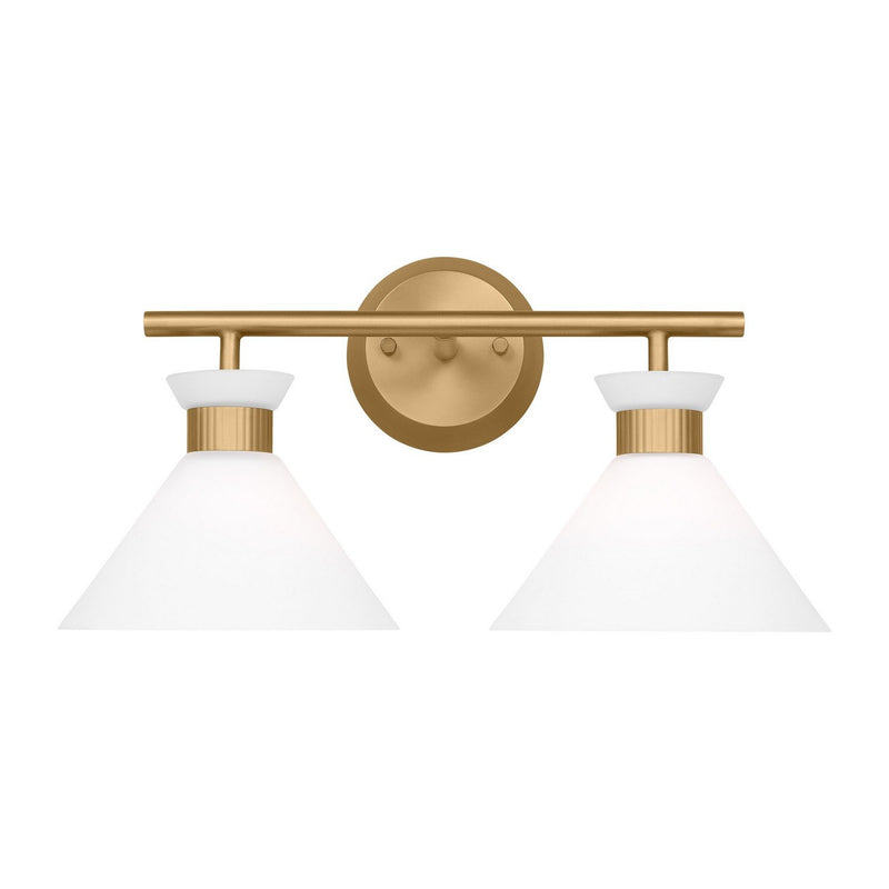 Belcarra 2-Light Bath Vanity Light in Satin Brass