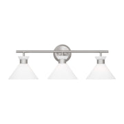 Belcarra 3-Light Bath Vanity Light in Brushed Steel
