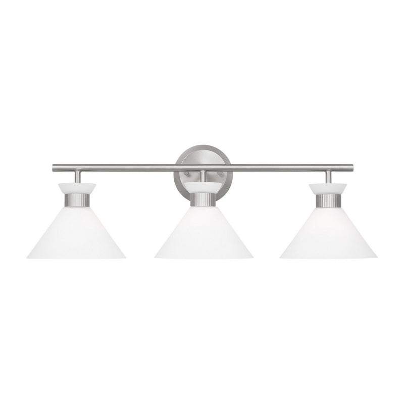 Belcarra 3-Light Bath Vanity Light in Brushed Steel