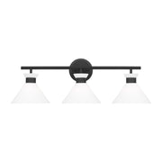 Belcarra 3-Light Bath Vanity Light in Midnight Black
