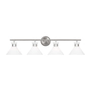 Belcarra 4-Light Bath Vanity Light in Brushed Steel