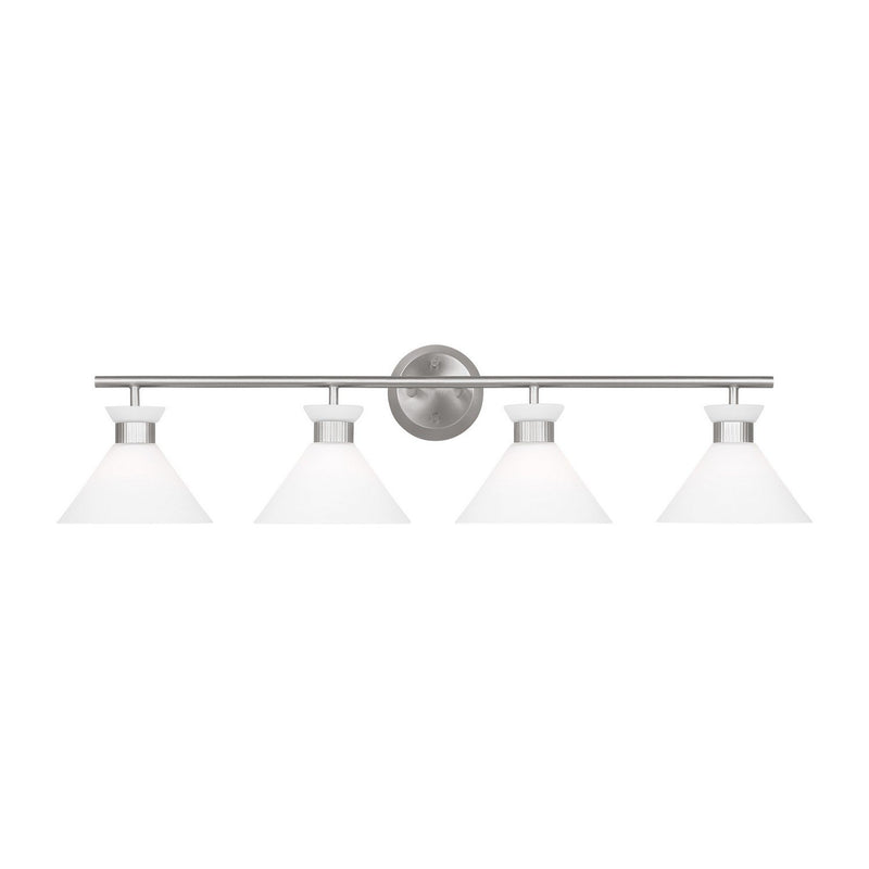 Belcarra 4-Light Bath Vanity Light in Brushed Steel
