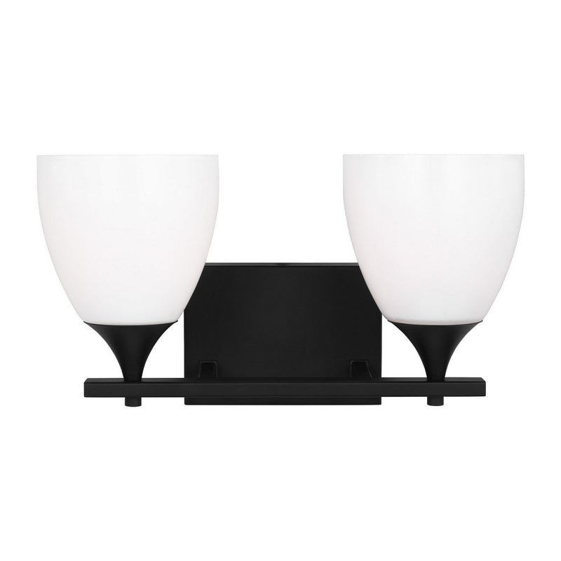 Toffino 2-Light Bath Vanity Light in Midnight Black