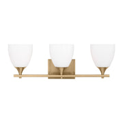 Toffino 3-Light Bath Vanity Light in Satin Brass