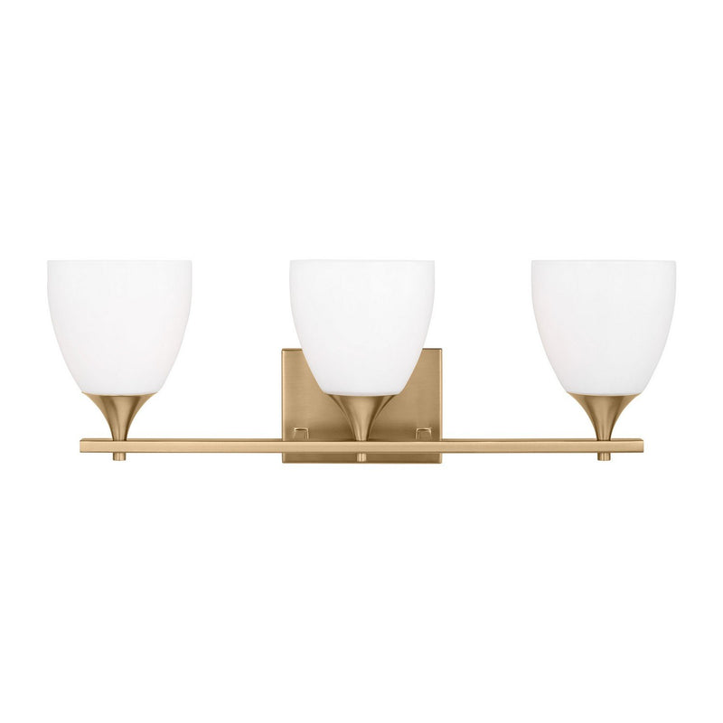Toffino 3-Light Bath Vanity Light in Satin Brass