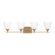 Toffino 4-Light Bath Vanity Light in Satin Brass