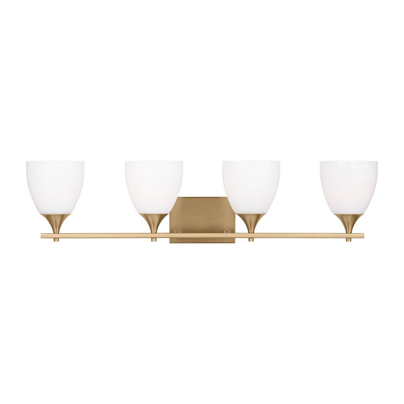 Toffino 4-Light Bath Vanity Light in Satin Brass