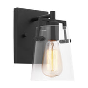 Crofton Bath Sconce in Midnight Black