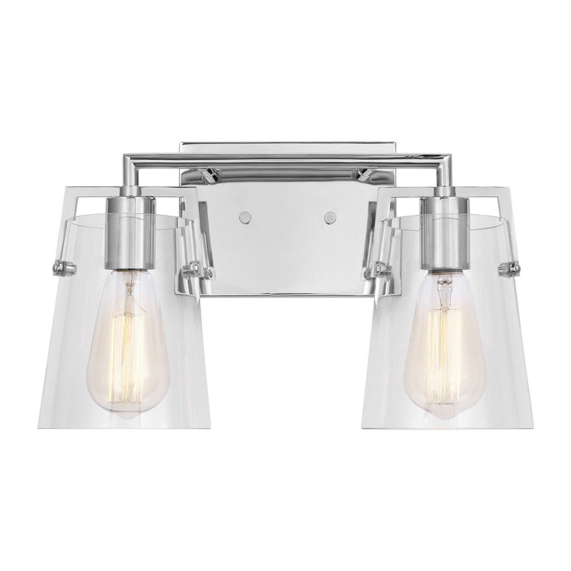 Crofton 2-Light Bath Vanity Light in Chrome