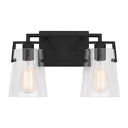 Crofton 2-Light Bath Vanity Light in Midnight Black