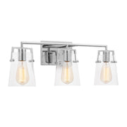 Crofton 3-Light Bath Vanity Light in Chrome