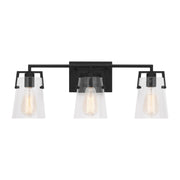 Crofton 3-Light Bath Vanity Light in Midnight Black