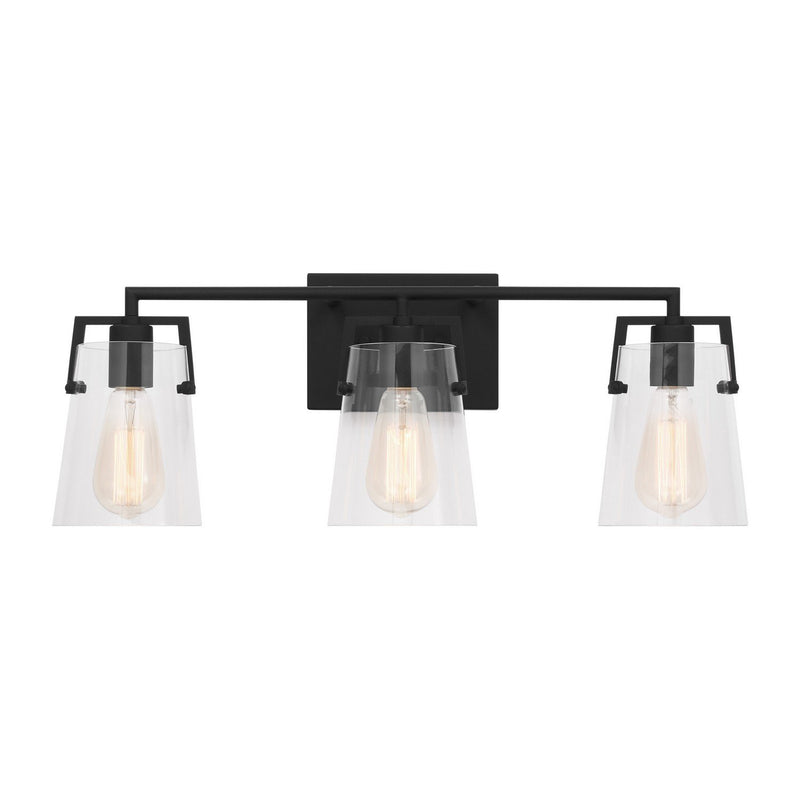 Crofton 3-Light Bath Vanity Light in Midnight Black