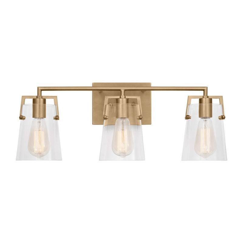 Crofton 3-Light Bath Vanity Light in Satin Brass