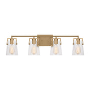 Crofton 4-Light Bath Vanity Light in Satin Brass