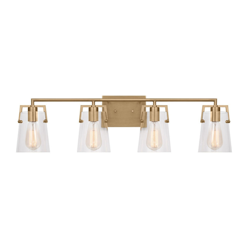 Crofton 4-Light Bath Vanity Light in Satin Brass