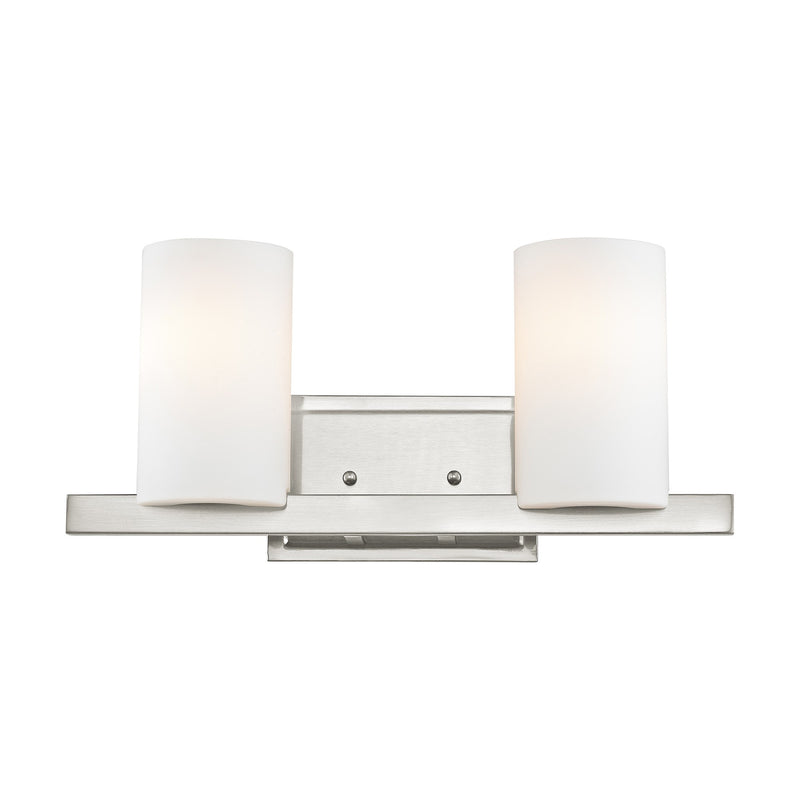 Astoria 2-Light Bath Vanity Light in Brushed Nickel