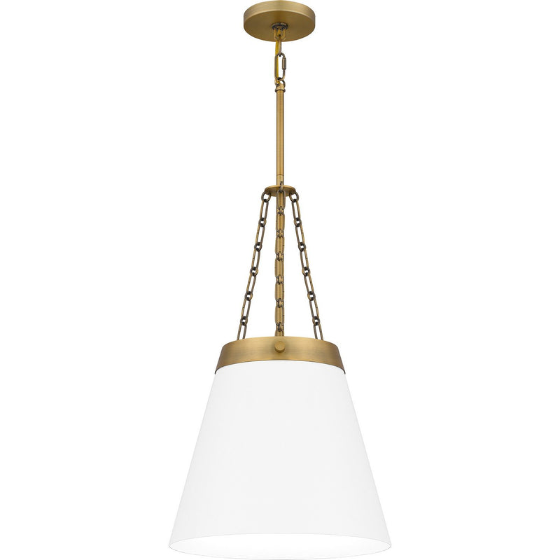 Piccolo Metal Cone Pendant in Aged Brass