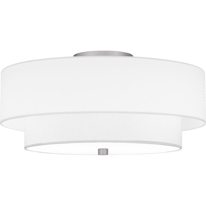 Prewett 2-Light Semi Flush Mount in Brushed Nickel - Lamps Expo