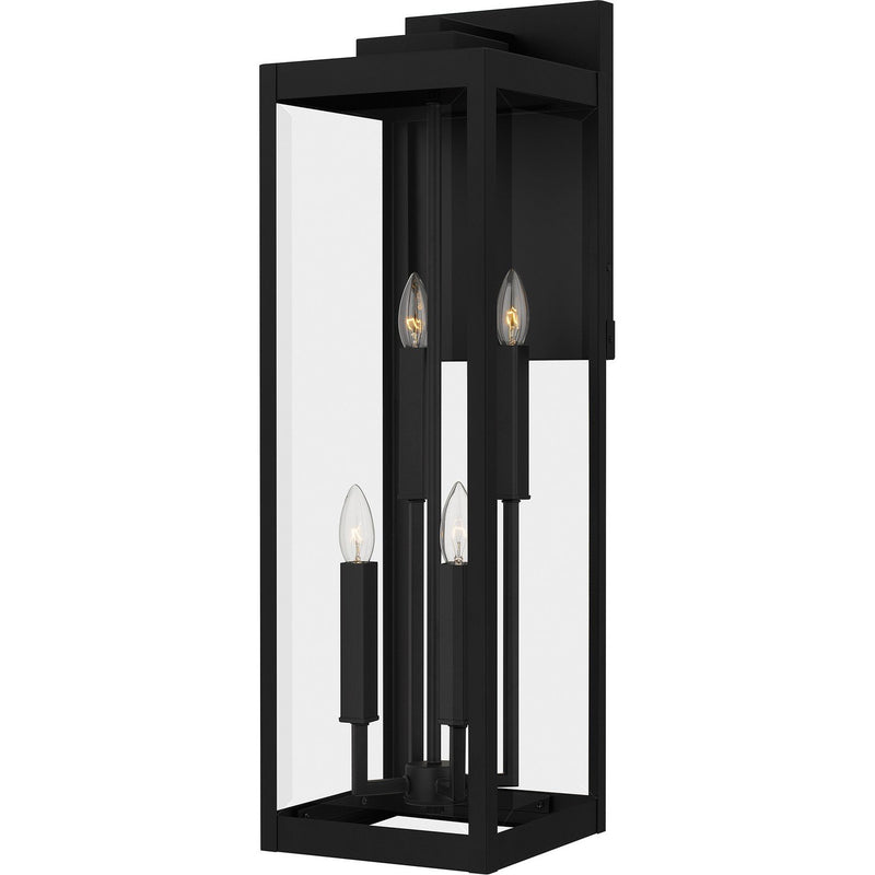 Westover 4-Light Outdoor Wall Lantern in Earth Black