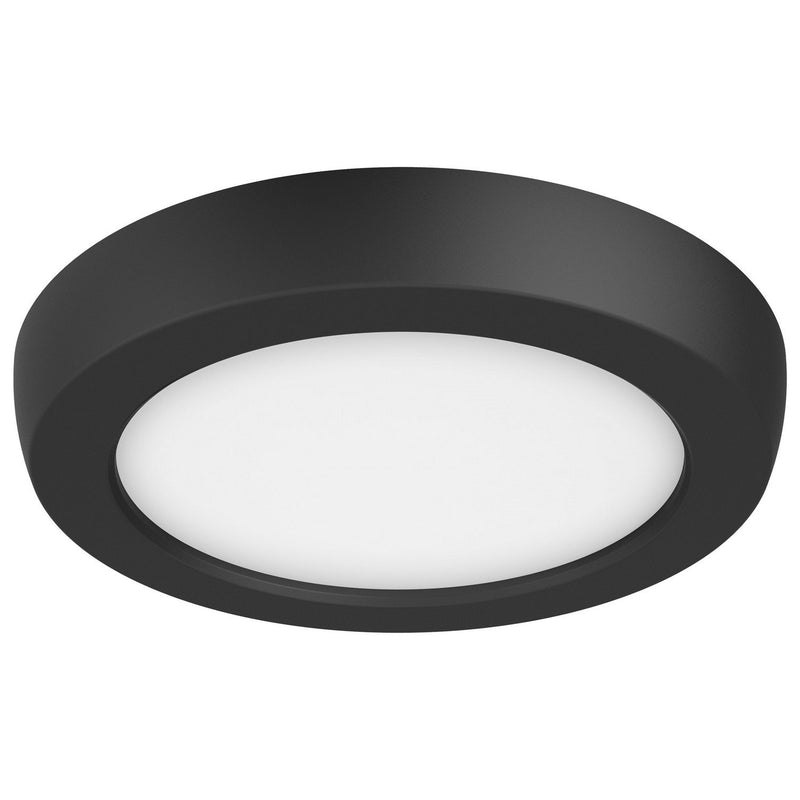 5" Round Edge-Lit LED Flush Mount in Black