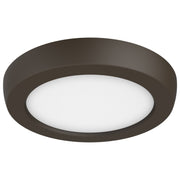 5" Round Edge-Lit LED Flush Mount in Bronze