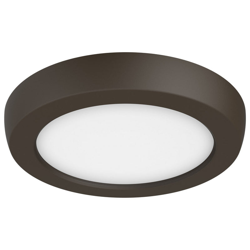 5" Round Edge-Lit LED Flush Mount in Bronze