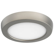 5" Round Edge-Lit LED Flush Mount in Brushed Nickel