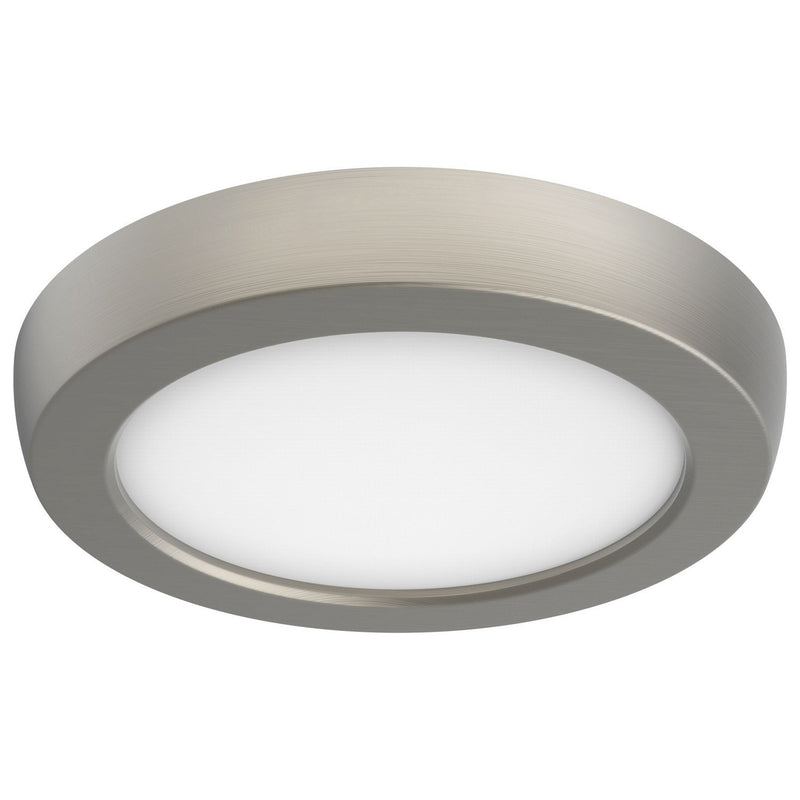 5" Round Edge-Lit LED Flush Mount in Brushed Nickel