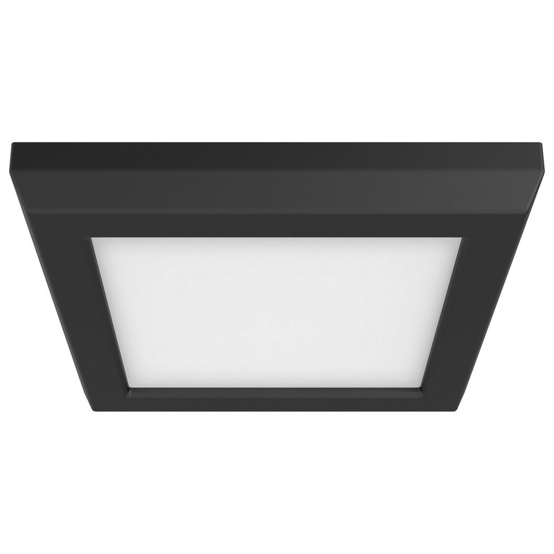 5" Square Edge-Lit LED Flush Mount in Black