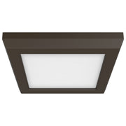 5" Square Edge-Lit LED Flush Mount in Bronze