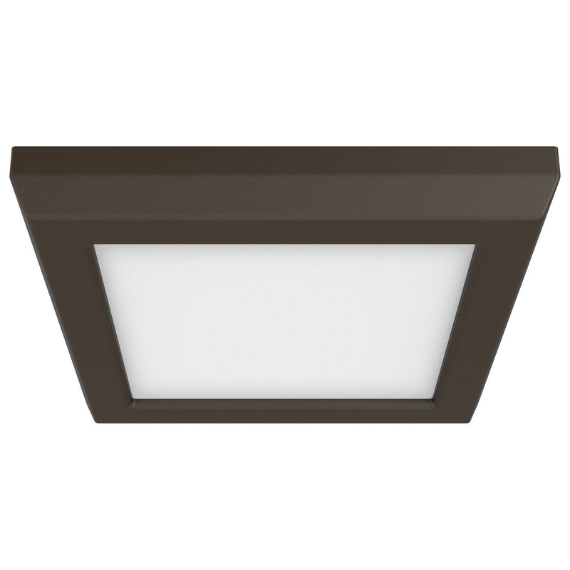 5" Square Edge-Lit LED Flush Mount in Bronze