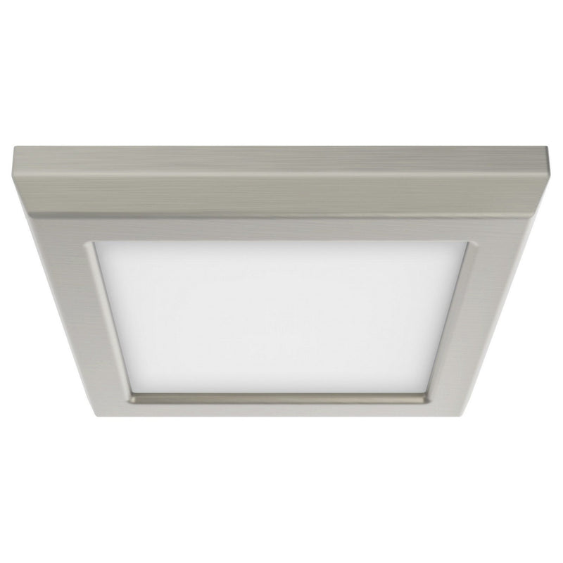 5" Square Edge-Lit LED Flush Mount in Brushed Nickel