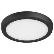 7" Round Edge-Lit LED Flush Mount in Black