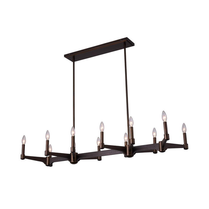 Tono 12-Light Linear Pendant in Vintage Bronze