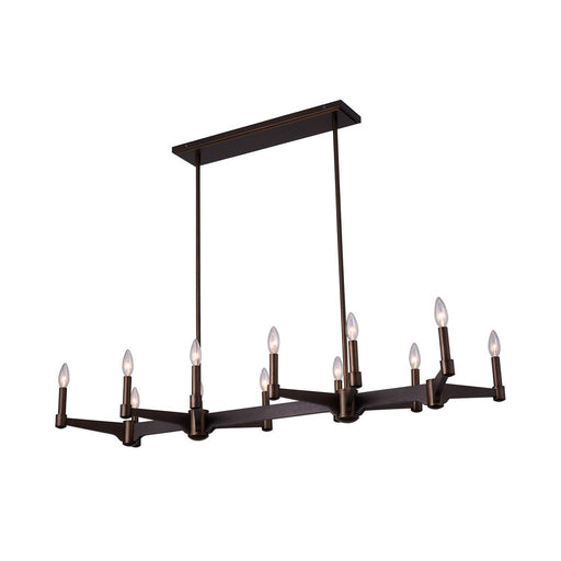 Tono 12-Light Linear Pendant in Vintage Bronze