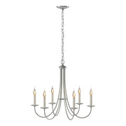 Simple Sweep 6 Arm Chandelier in Vintage Platinum - 101160-SKT-82 by Hubbardton Forge
