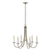 Simple Sweep 6 Arm Chandelier in Soft Gold - 101160-SKT-84 by Hubbardton Forge