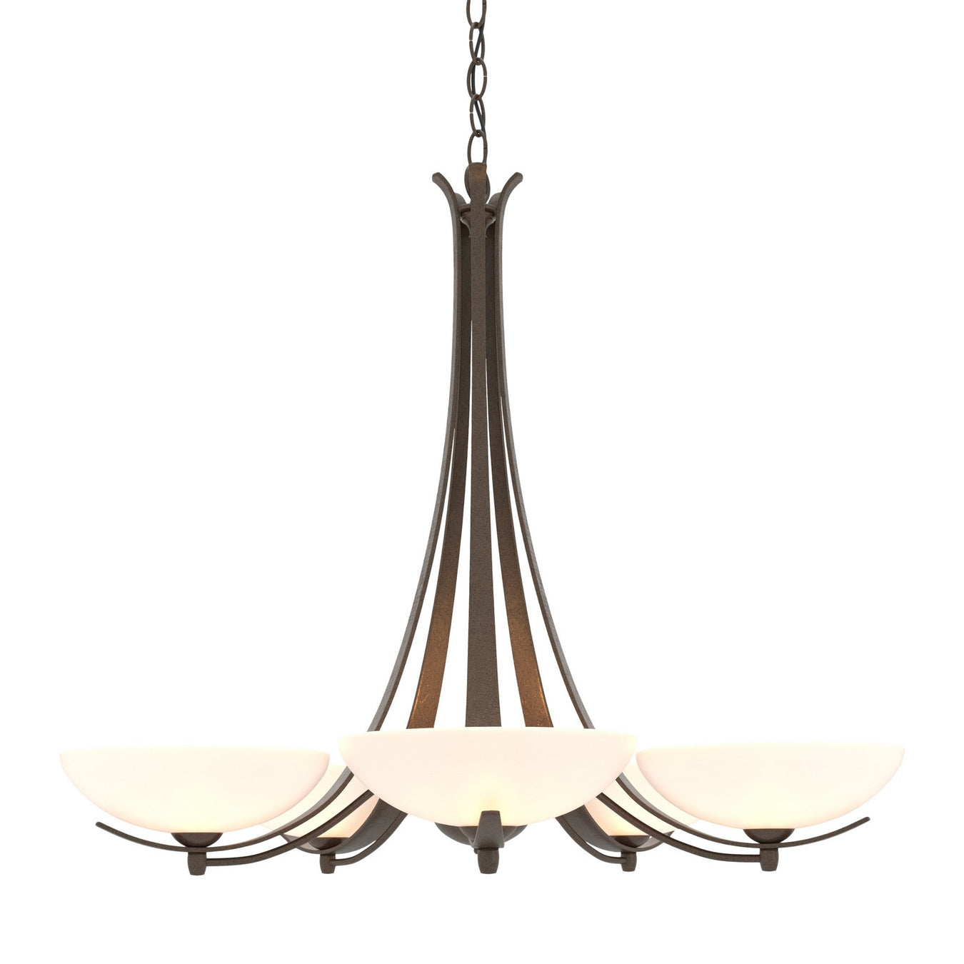 Aegis 5 Arm Chandelier in Bronze - 101261-SKT-05-GG0123 by Hubbardton Forge