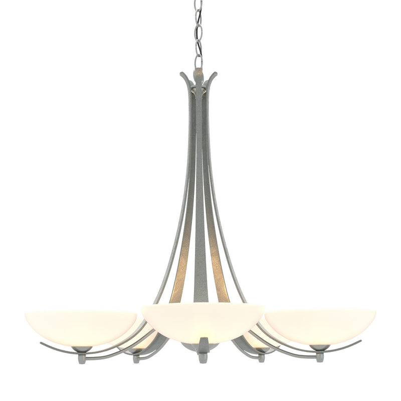 Aegis 5 Arm Chandelier in Vintage Platinum - 101261-SKT-82-GG0123 by Hubbardton Forge