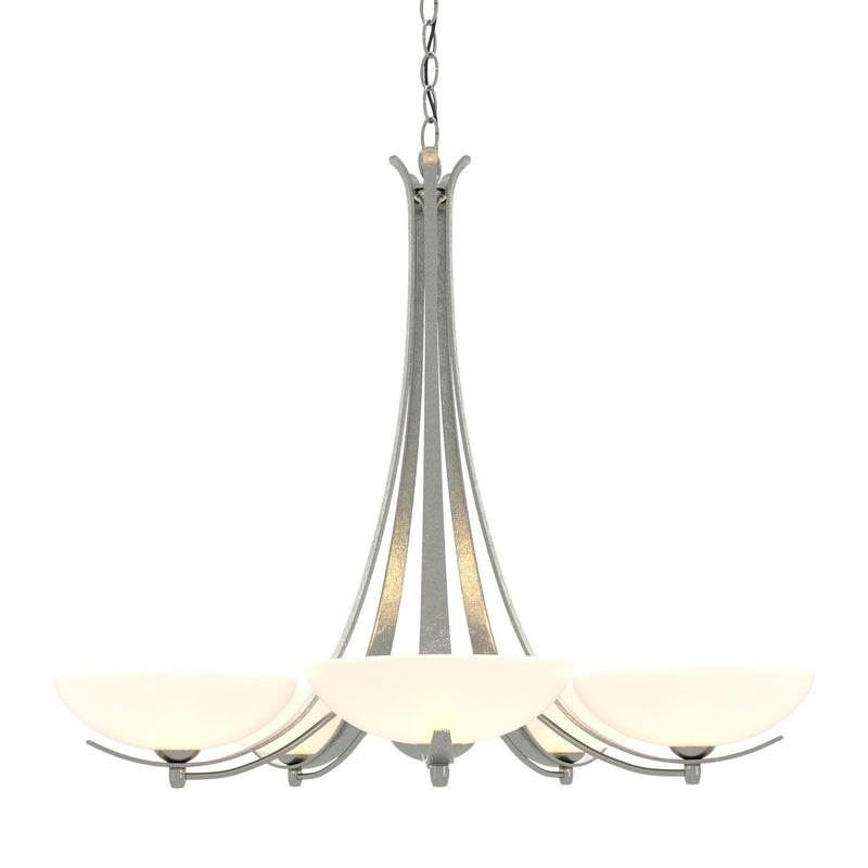 Aegis 5 Arm Chandelier in Sterling - 101261-SKT-85-GG0123 by Hubbardton Forge